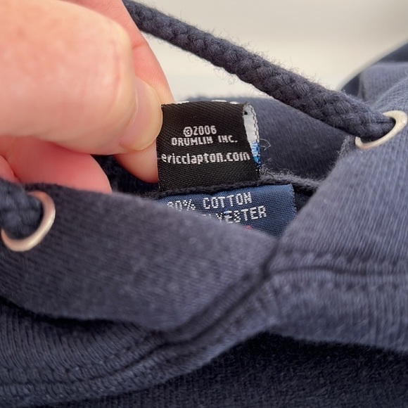 ERIC CLAPTON WORLD TOUR 2006/2007 Navy Blue Concert Pullover Hoodie Collectible - Picture 10 of 13